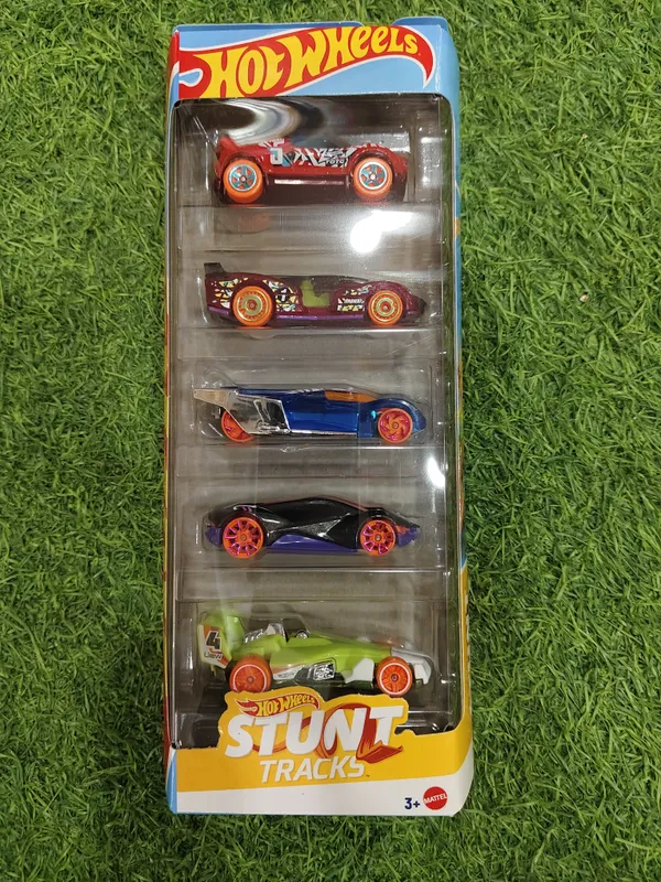 Hot_Wheels_1:64_Scale_STUNT_TRACKS_Pack_of_5_(_EXOTIQUE,_ELECTRACK,_LINDSTER_PROTOTYPE,_HI_BEAM,_HW-4-TRAC)