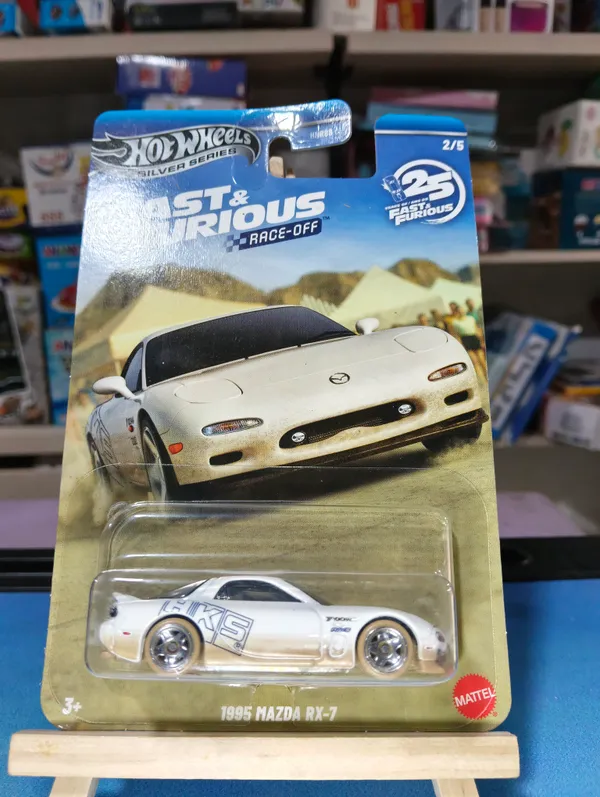 Hotwheels_1:64_Silver_Series_FAST_&_FURIOUS_RACE_OFF_1995_MAZDA_RX-7_2/5_JKX16_WHITE