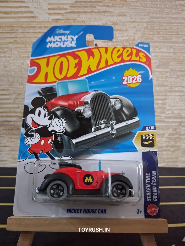Hot_Wheels_1:64_Scale_MICKEY_MOUSE_CAR_SCREEN_TIME_9/10_RED_236/250