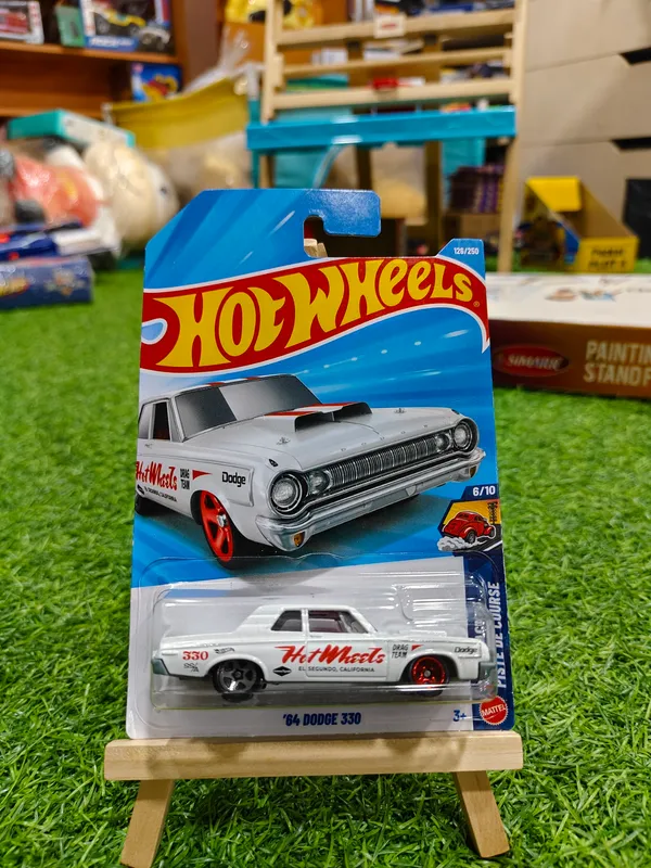 TOYRUSH Hot Wheels 1:64 Scale 64 DODGE 330 DRAG RACERS 6/10 WHITE