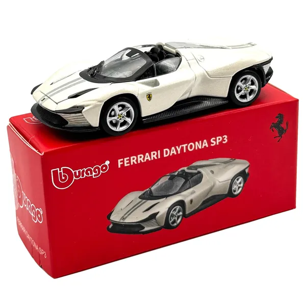 Bburago_1:64_Scale_Die-Cast_Car_Ferrari_Daytona_SP3_WHITE