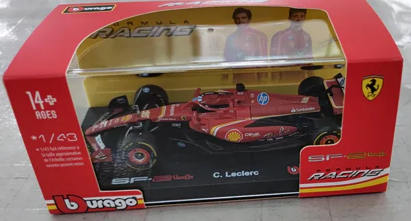Bburago_-_1/43_Scale_Model_-_C._LECLERC_SF_24_FORMULA_RACING_#16_CHARLES_LECLERC