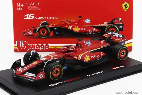 Bburago_-_1/43_Scale_Model_-_C._LECLERC_SF_24_FORMULA_RACING_#16_CHARLES_LECLERC