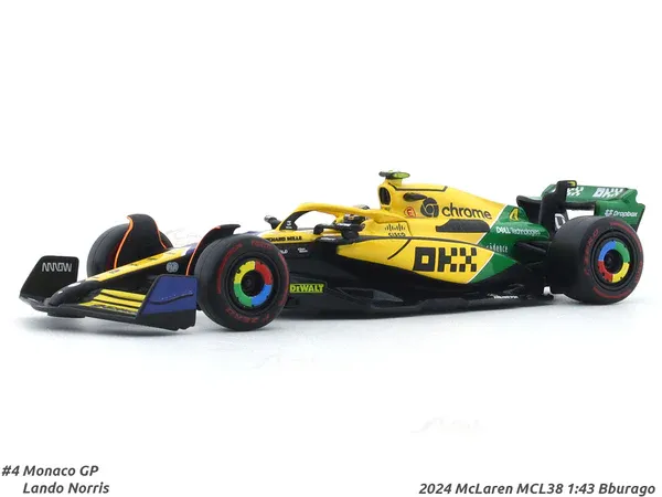 Bburago_-_1/43_Scale_Model_-_McLAREN_MCL_38_MONACO_GRAND_PRIX_2024_#4_LANDO_NORRIS