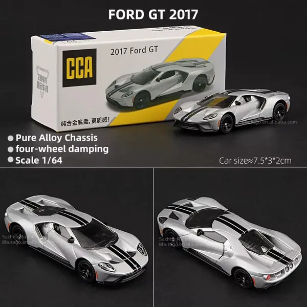 CCA_1_:_64_SCALE_2017_FORD_GT_Diecast_Metal_Model_Car_GRAY