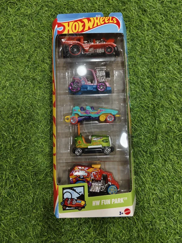 Hot_Wheels_1:64_Scale_HW_FUN_PARK_JBJ88_Pack_of_5_(BUMP_AROUND™,__LOOPSTER™_,_COOL-ONE,_LOCO_MOTORIN',_TEE'D_OFF_2)
