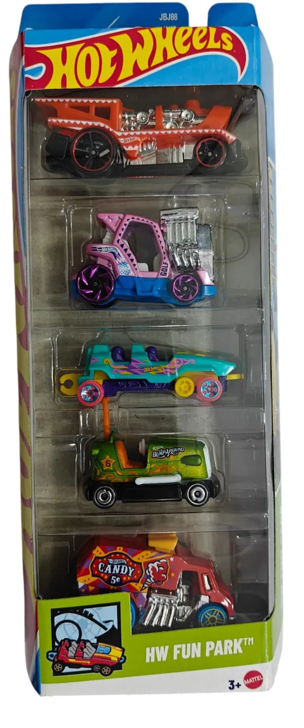 Hot_Wheels_1:64_Scale_HW_FUN_PARK_JBJ88_Pack_of_5_(BUMP_AROUND™,__LOOPSTER™_,_COOL-ONE,_LOCO_MOTORIN',_TEE'D_OFF_2)