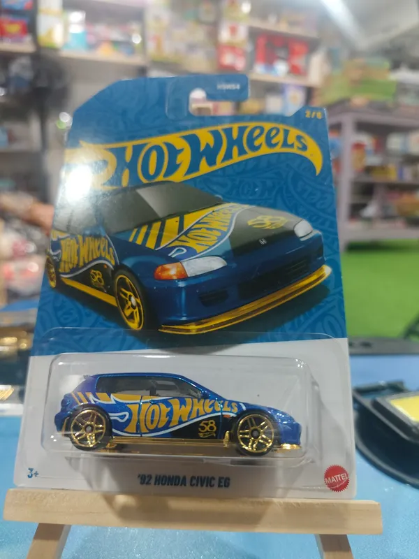 Hot_Wheels_1:64_Scale_92_HONDA_CIVIC_EG_58th_Anniversary_JKX82_BLUE_AND_GOLD_2/6