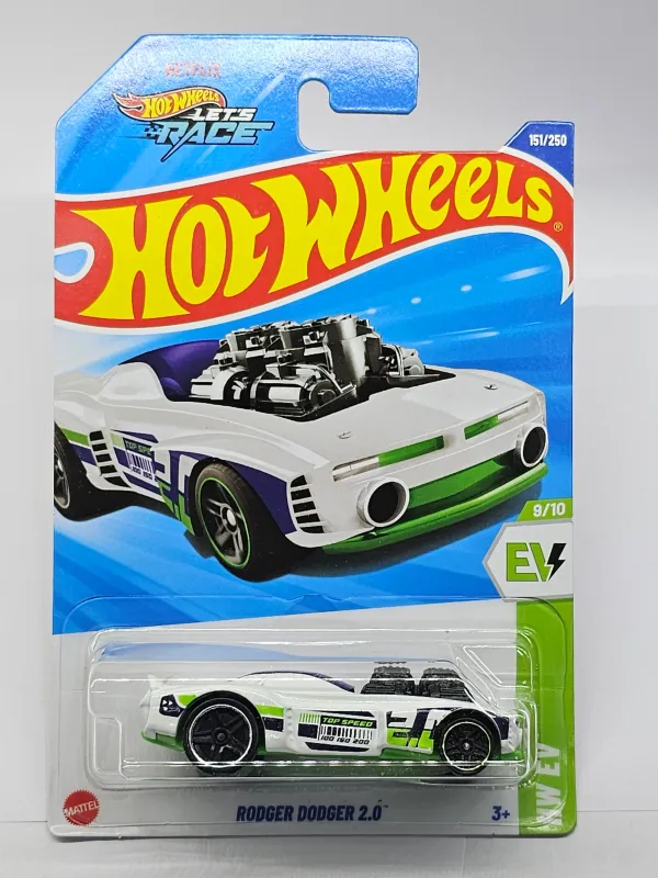 HOT_WHEELS_1:64_SCALE_RODGER_DODGER_2.0_HW_EV_9/10WHITE_151/250_(IMPORTED)