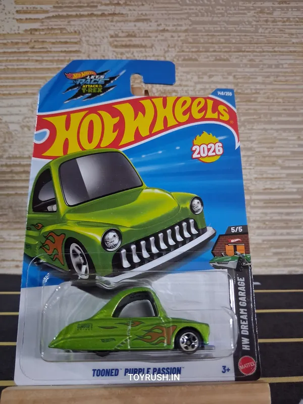 Hot_Wheels_1:64_Scale_TOONED_PURPLE_PASSION_HW_DREAM_GARAGE_5/5_GREEN_148/250
