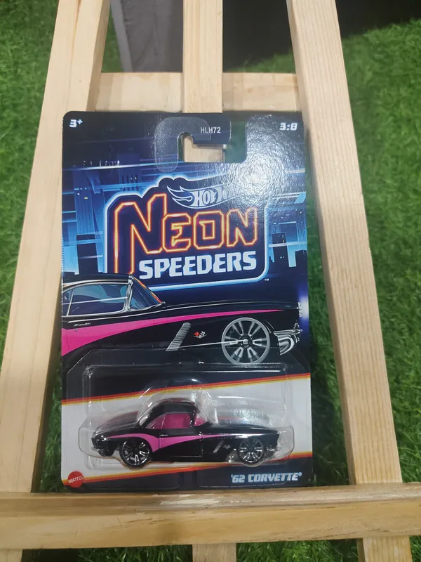 HotWheels_1:64_SILVER_SERIES_NEON_SPEEDERS_62_CORVETTE_BLACK_3/8_JKX95
