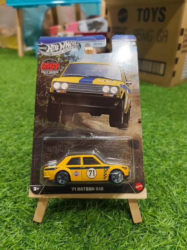 HotWheels_1:64_Scale_SILVER_SERIES_RALLY_RACERS_2026_71_DATSUN_510_4/5_JKX64_YELLOW