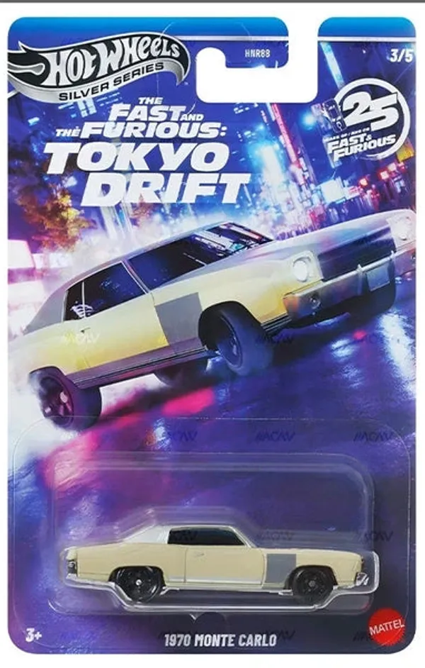 HotWheels_1:64_Scale_SILVER_SERIES_TOKYO_DRIFT_1970_MONTE_CARLO_3/5_JKX07