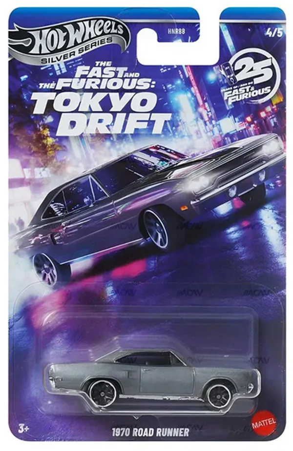 HotWheels_1:64_Scale_SILVER_SERIES_TOKYO_DRIFT_1970_ROAD_RUNNER_4/5_JKX08