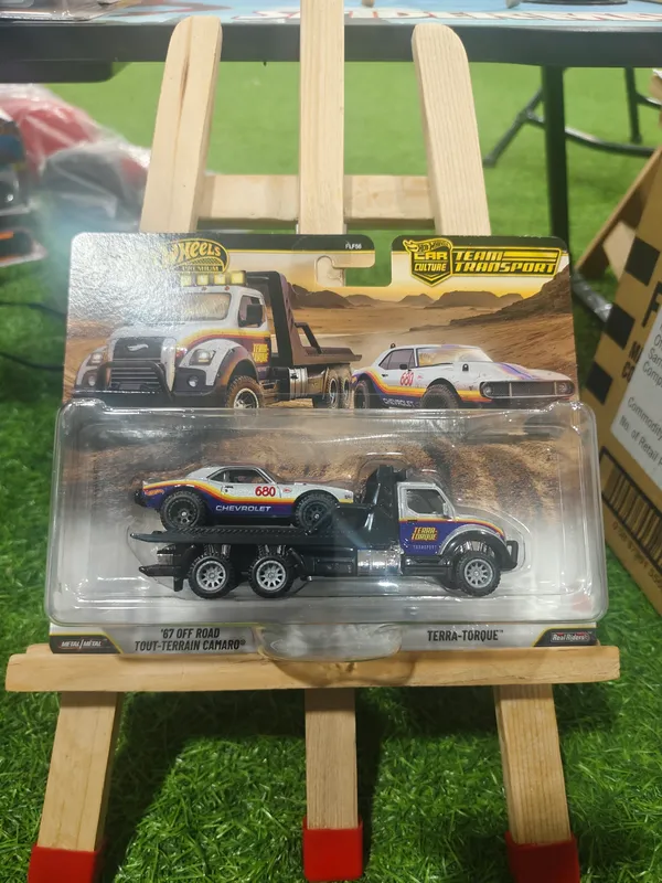 HotWheels_Premium_1:64_Scale_Model_Car_Culture_Team_Transport_TERRA_TORQUE_WITH_67_OFF_ROAD_CAMARO_#92_SILVER