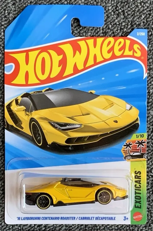 Hot_Wheels_1:64_16_LAMBORGHINI_CENTERARIO_ROADSTER_EXOTICARS_1/10_YELLOW_2/250_(IMPORTED)