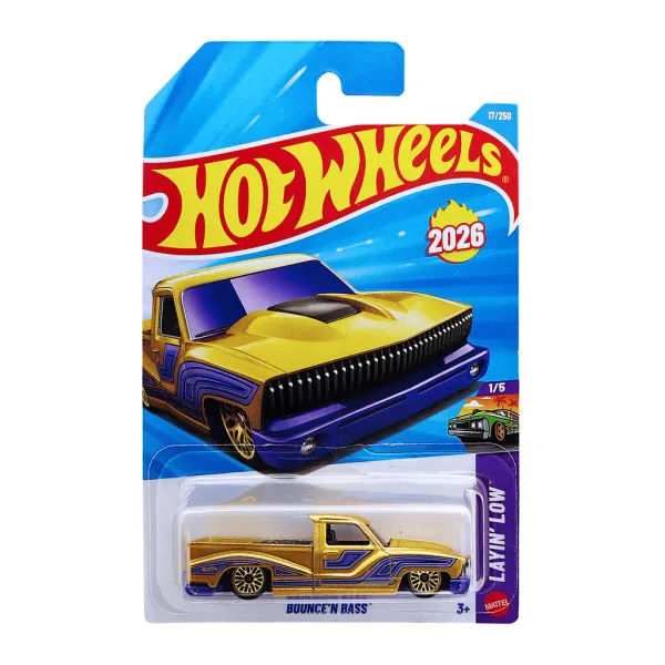 Hot_Wheels_1:64_BOUNCE'N_BASS_LAYIN'_LOW_1/5_GOLDEN_17/250_(IMPORTED)