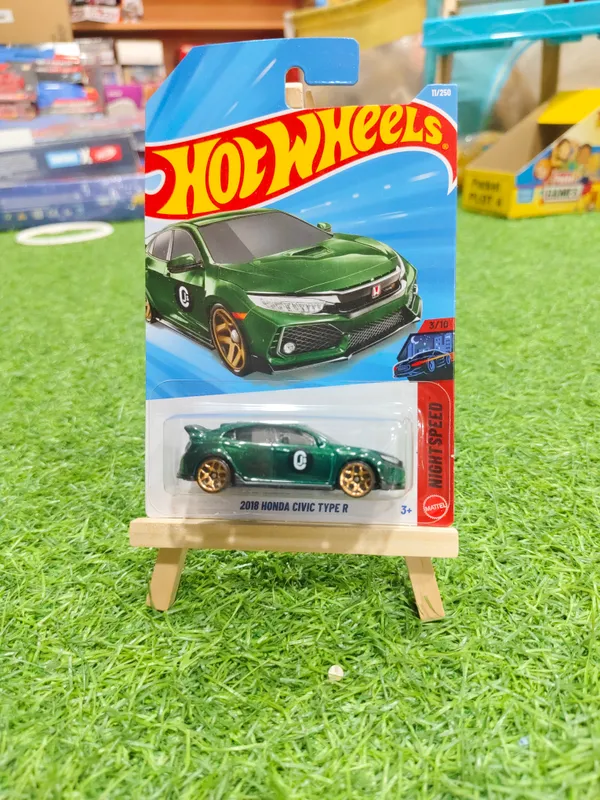 Hot_Wheels_1:64_Scale_2018_HONDA_CIVIC_TYPE_R_NIGHTSPEED_3/10_GREEN_11/250