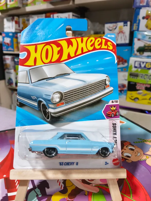 Hot_Wheels_1:64_Scale_63_CHEVY_II_COMPACT_KING_8/10_BLUE_193/250