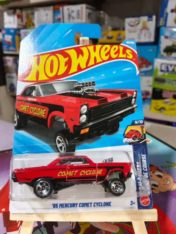 Hot_Wheels_1:64_Scale_65_MERCURY_COMER_CYCLONE_DRAG_RACERS_9/10_RED_191/250