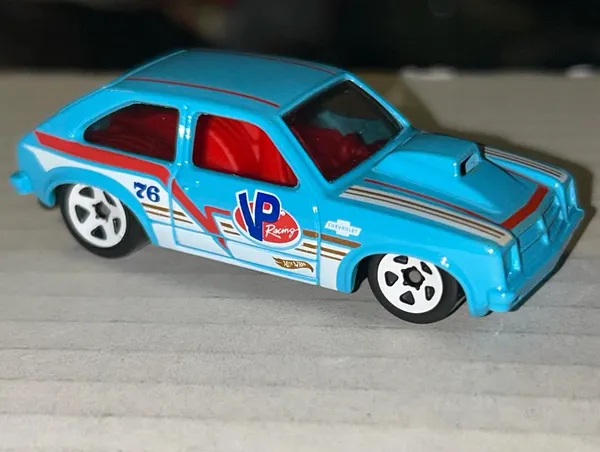 Hot_Wheels_1:64_Scale_76_CHEVY_CHEVETTE_DRAG_RACERS_1/10_BLUE_76/250_
