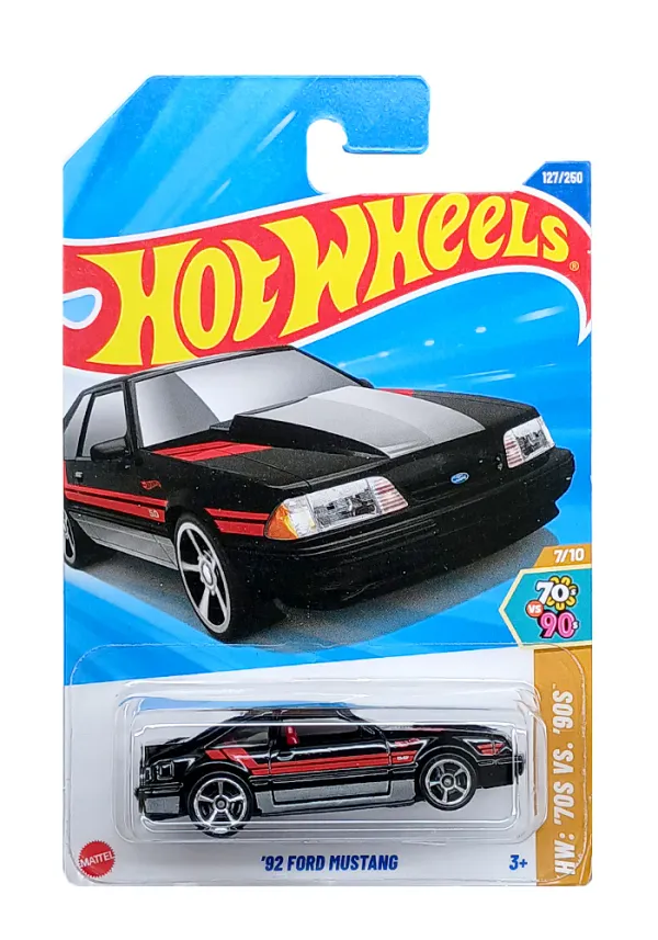 Hot_Wheels_1:64_Scale_92_FORD_MUSTANG_HW_70S_VS_90S_7/10_BLACK_127/250_(IMPORTED)