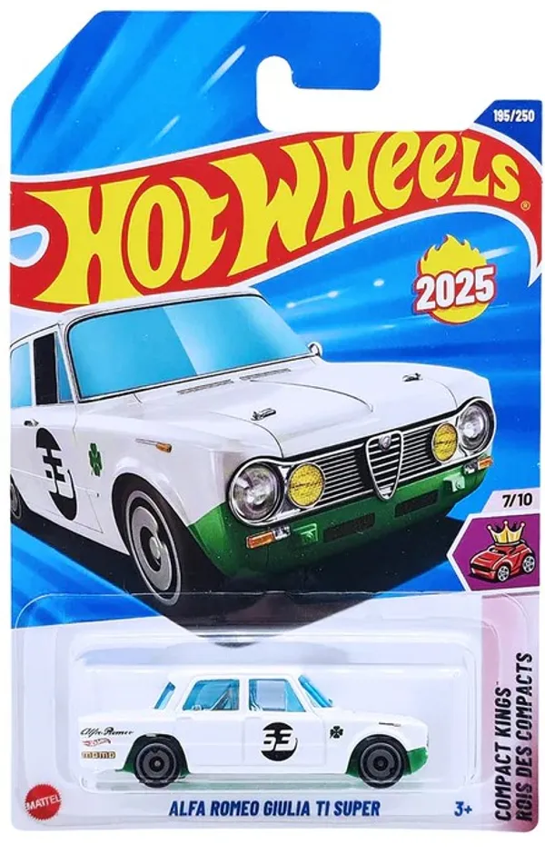 Hot_Wheels_1:64_Scale_ALFA_ROMEO_GIULIA_TI_SUPER_COMPACT_KING_7/10_WHITE_195/250