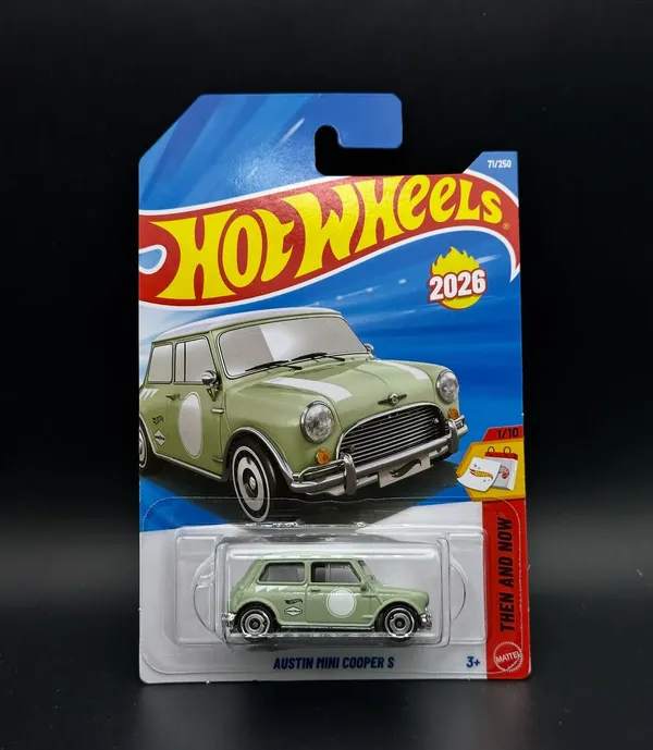 Hot_Wheels_1:64_Scale_AUSTIN_MINI_COOPER_S_THEN_AND_NOW_1/10_BLUE_71/250