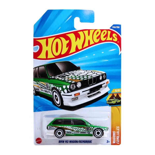 Hot_Wheels_1:64_Scale_BMW_M3_WAGON_WAGON_FAMILIES_5/5_GREEN_245/250