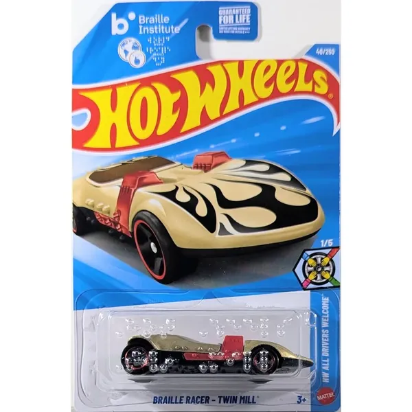 Hot_Wheels_1:64_Scale_BRAILLE_RACER_-_TWIN_MILL_HW_ALL_DRIVERS_WELCOME_1/5_GOLDEN_40/250_(IMPORTED)