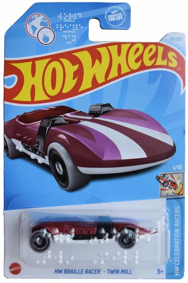 Hot_Wheels_1:64_Scale_BRAILLE_RACER_-_TWIN_MILL_HW_CELEBRATION_RACERS_1/10_RED_27/250_(IMPORTED)