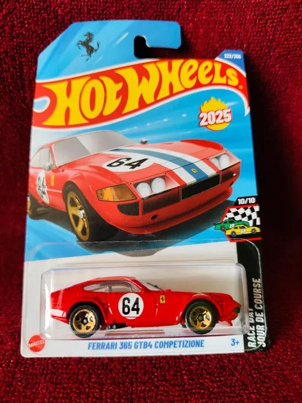Hot_Wheels_1:64_Scale_FERRARI_365_GTB4_COMPETIZIONE_Race_Day_10/10_Red_222/250