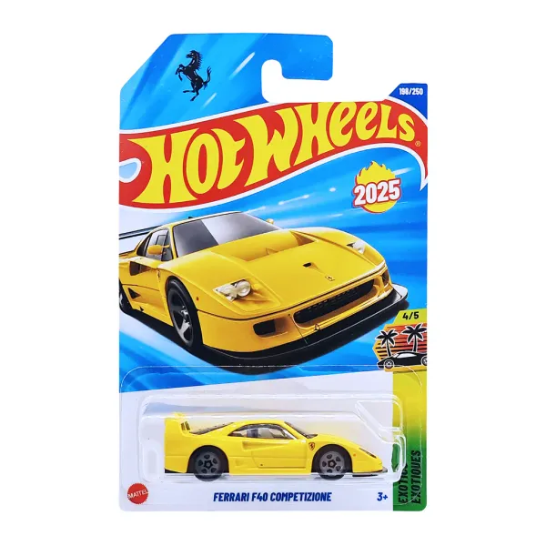Hot_Wheels_1:64_Scale_FERRARI_F40_COMPETIZIONE_EXOTICS_4/5_YELLOW_198/250