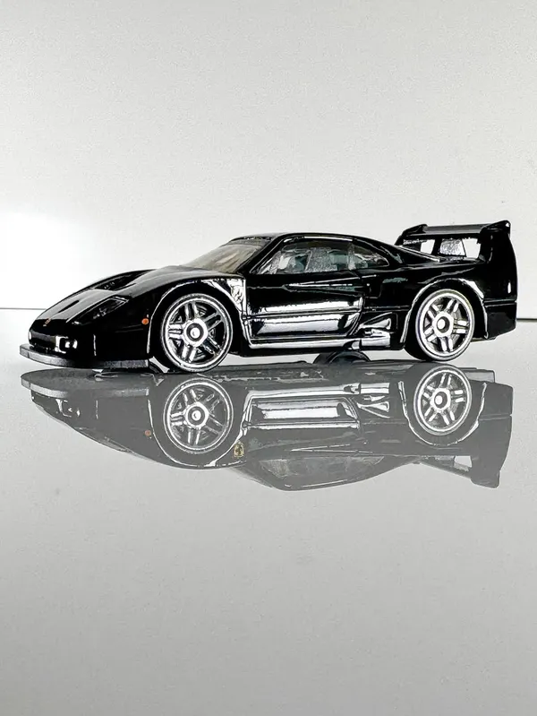 Hot_Wheels_1:64_Scale_FERRARI_F40_COMPETIZIONE_FERRARI_3/5_BLACK_63/250
