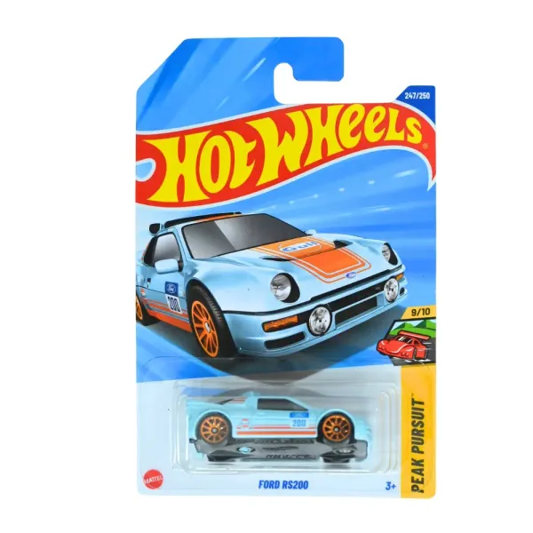 Hot_Wheels_1:64_Scale_FORD_RS200_PEAK_PURSUIT_9/10_BLUE_247/250