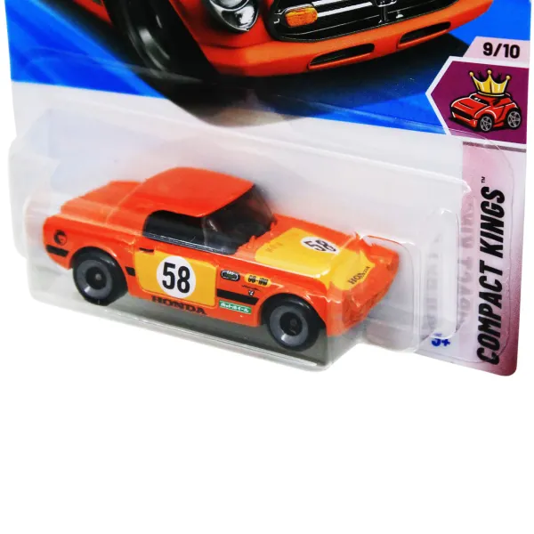 Hot_Wheels_1:64_Scale_HONDA_S800_RACING_Compact_Kings_9/10_Orange_Treasure_Hunt_212/250
