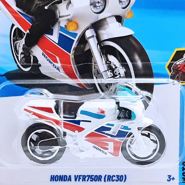 Hot_Wheels_1:64_Scale_HONDA_VFR750R_(RC30)_Moto_Motos_4/5_White_224/250