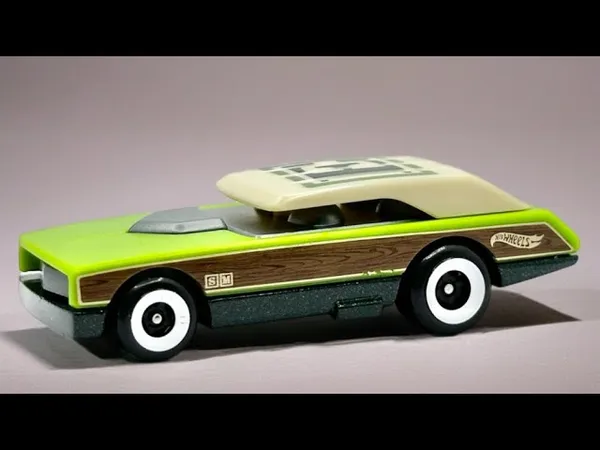 Hot_Wheels_1:64_Scale_LONG_BLOC_HW_Art_Cars_Green_9/10_135/250