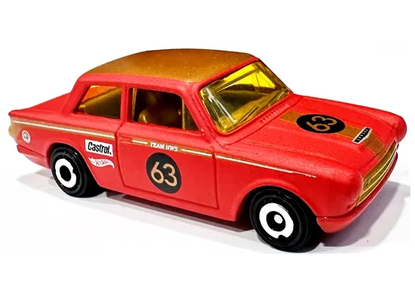 Hot_Wheels_1:64_Scale_LOTUS_CORTINA_HW_EURO_3/10_RED_67/250_(USA_IMPORTED)_SHORT_CARD