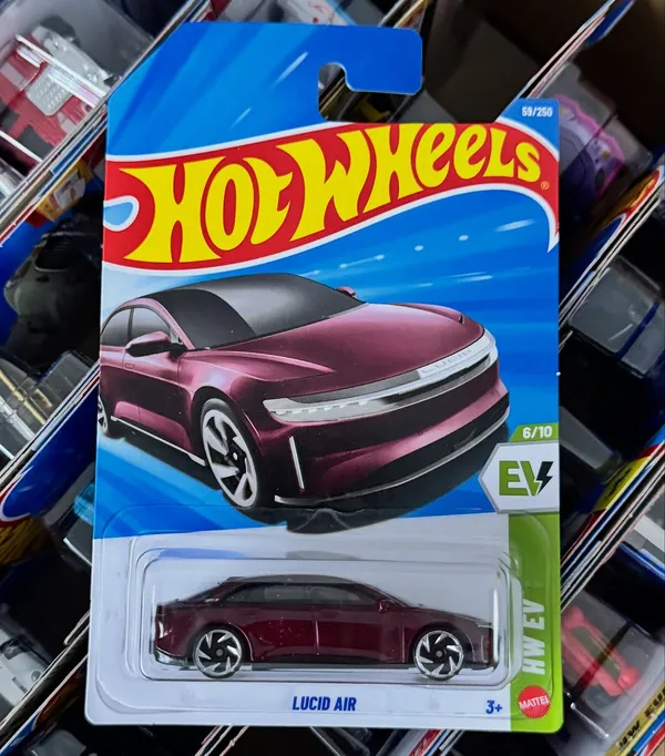 Hot_Wheels_1:64_Scale_LUCID_AIR_HW_EV_6/10_CHERRY_RED_59/250