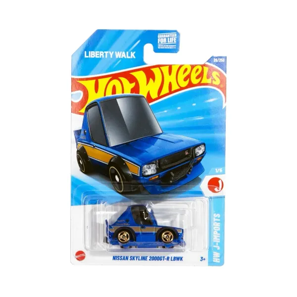 Hot_Wheels_1:64_Scale_NISSAN_SKYLINE_2000_GT-R_LBWK_HW_J-IMPORTS_1/5_BLUE_26/250_(IMPORTED)