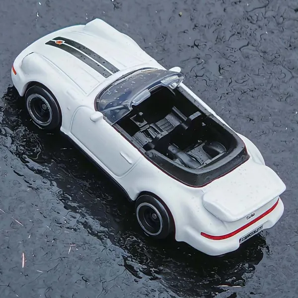 Hot_Wheels_1:64_Scale_PORSCHE_911_TURBO_CABRIOLET_DROP_TOPS_3/5_WHITE_52/250