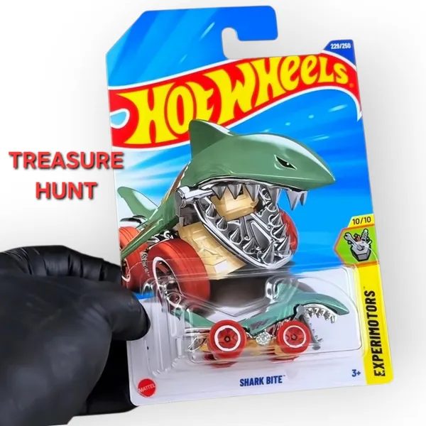 Hot_Wheels_1:64_Scale_SHARK_BITE_Experimotors_10/10_Green_229/250_Treasure_Hunt