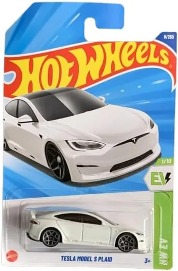 Hot_Wheels_1:64_Scale_TESLA_MODEL_S_PLAID_HW_EV_1/10_WHITE_9/250_(IMPORTED)