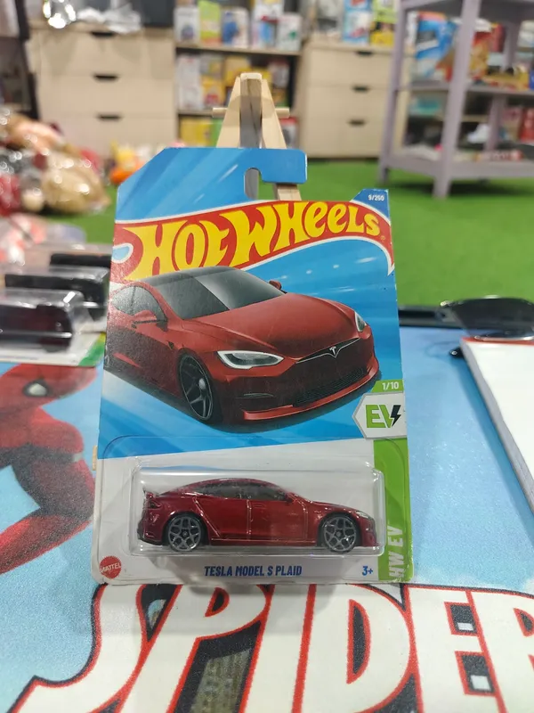 Hot_Wheels_1:64_Scale_TESLA_MODEL_S_PLAID_HW_EV_1/10_RED_9/250