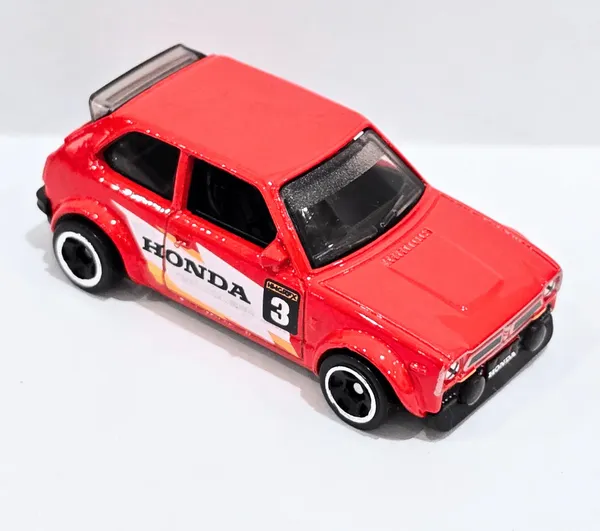Hot_Wheels_1:64_Scale_'73_HONDA_CIVIC_CUSTOM_/_PERSONNALISE_Then_And_Now_9/10_Red_231/250