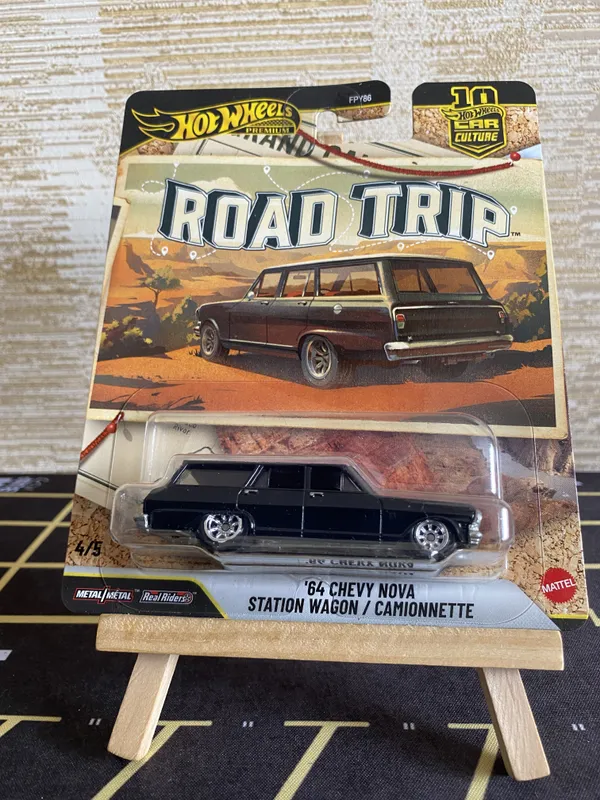 Hotwheels_Premium_1:64_Scale_64_CHEVY_NOVA_STATION_WAGON_CAR_CULTURE_2026_ROAD_TRIP_4/5_JKF39_BLACK