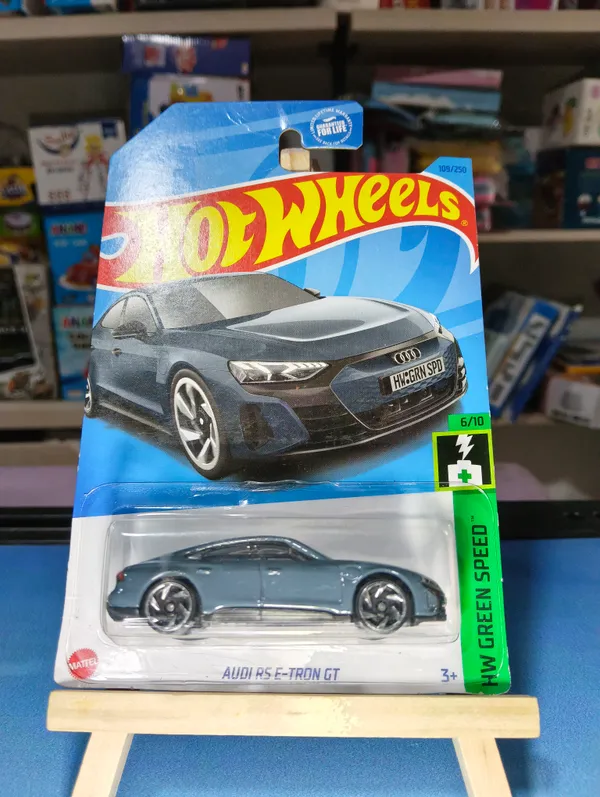 HOT_WHEELS__1:64_SCALE_AUDI_RS_E-TRON_GT_HW_GREEN_SPEED_6/10_GRAY_109/250_(USA_IMPORTED)
