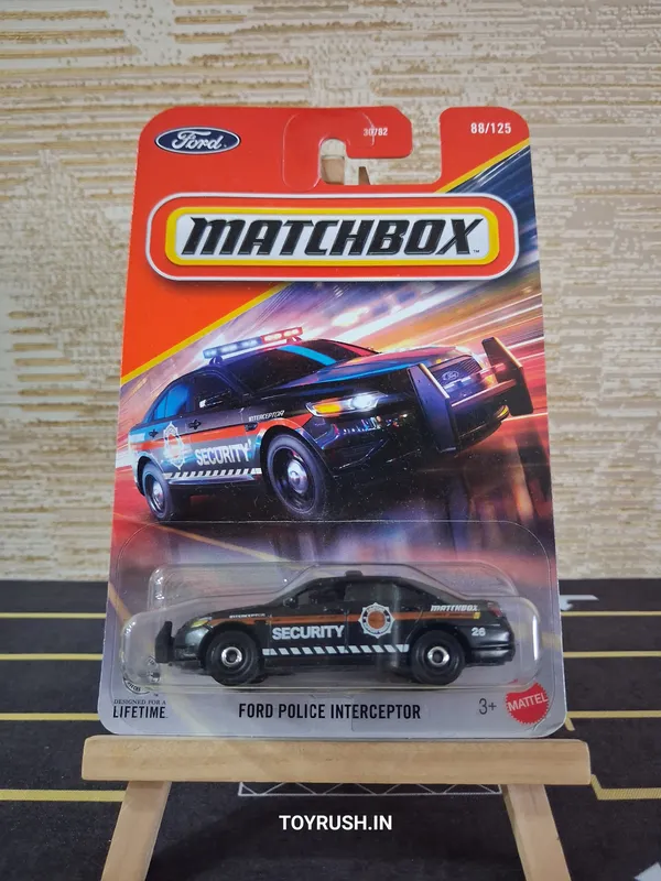 Matchbox_1:64_Scale_FORD_POLICE_INTERCEPTOR_88/125_BLACK