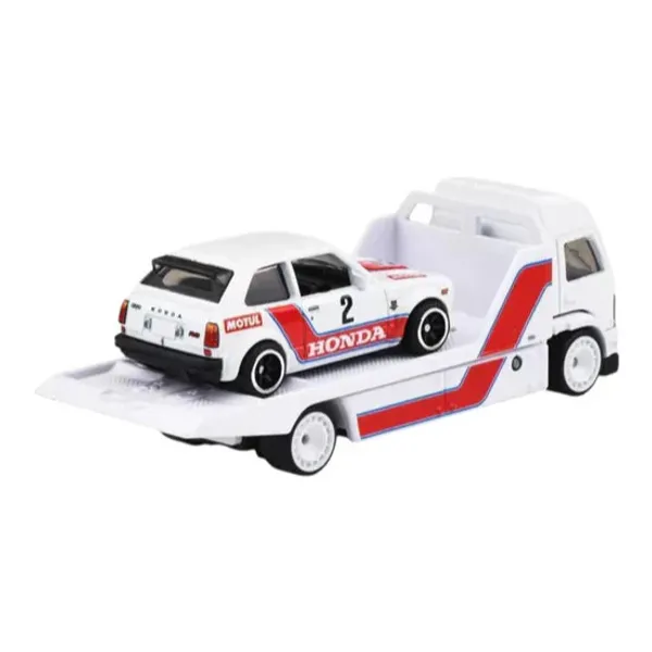HotWheels_Premium_1:64_Scale_Model_Car_Culture_Team_Transport_'73_Honda_Civic_Custom_Aero_Lift_#80_White